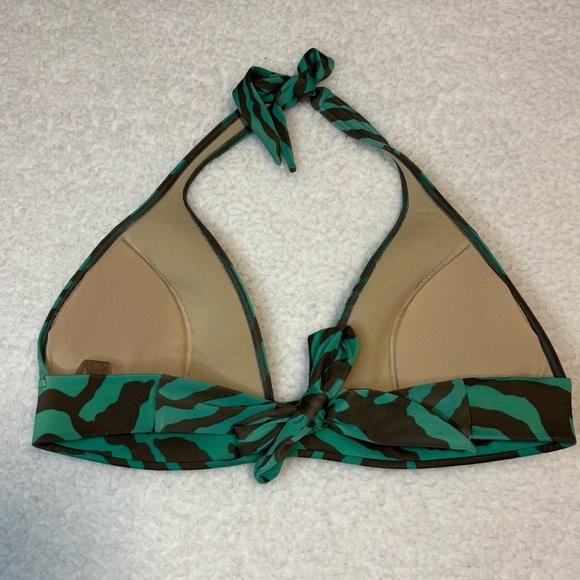 Victoria’s Secret Women Green Zebra Halter Padded Bikini Top - Picture 5 of 6
